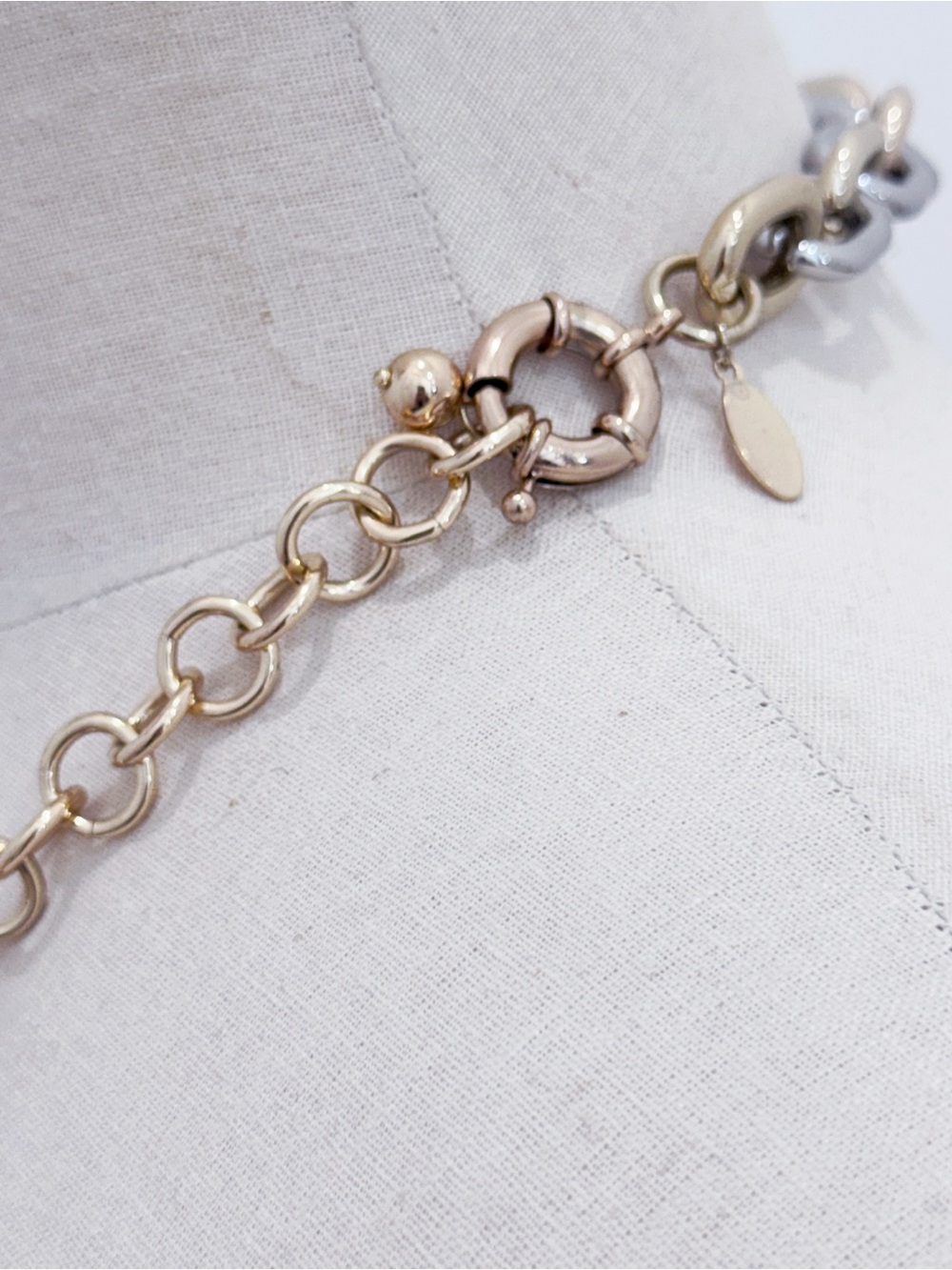 Chicos two tone chunky link statement necklace - Picture 9 of 11